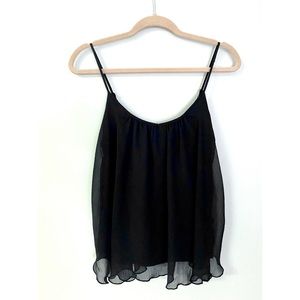 Express Black Flowy Tank